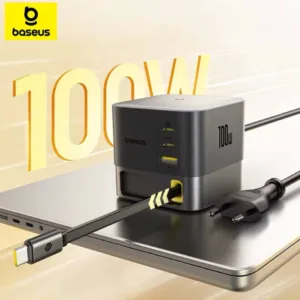 מטען שולחני Baseus 100W עם טעינה עוצמתית ומהירה